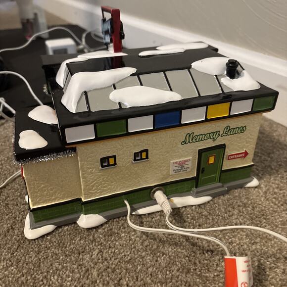 Dept. 56 Snow Village Memory Lanes Bowl - Picture 8 of 16